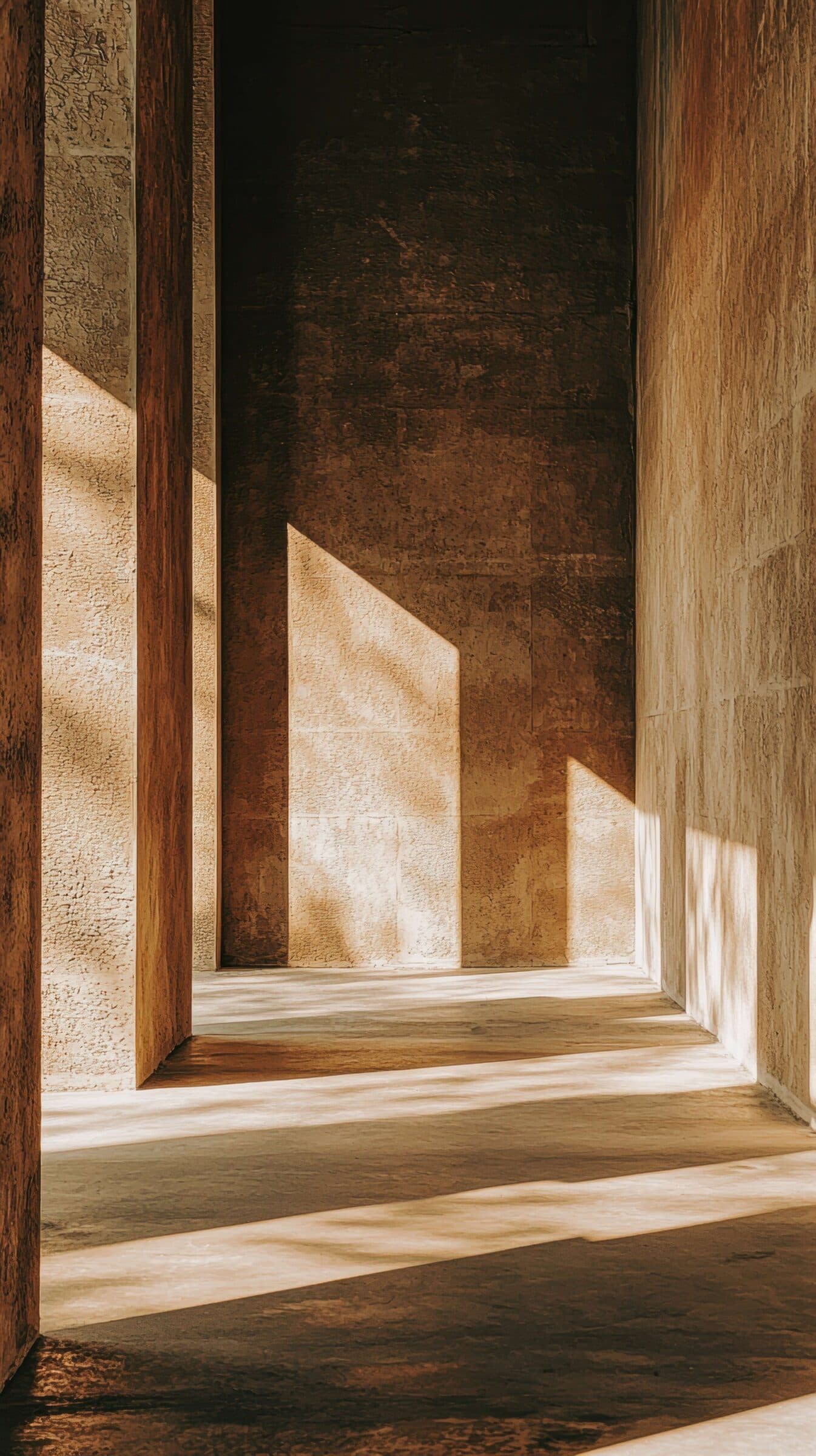 Warm light falling into a quiet corner